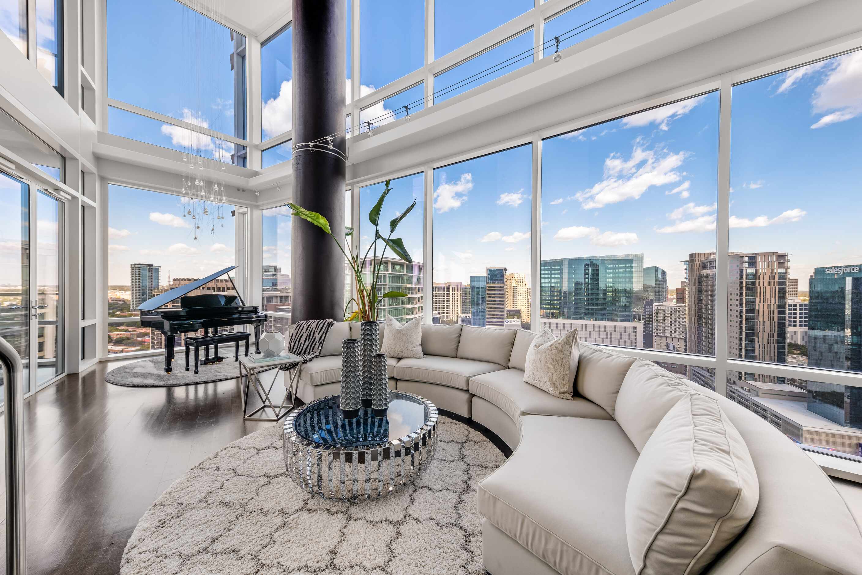 This 2-story penthouse at the W Residences offers sky-high, luxury living