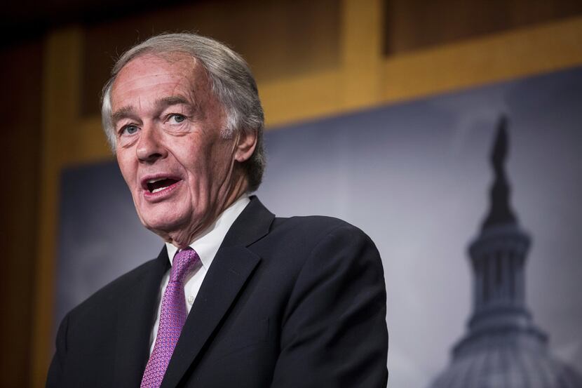 WASHINGTON, DC - MAY 09:  Sen. Ed Markey (D-MA) speaks during a news conference on a...