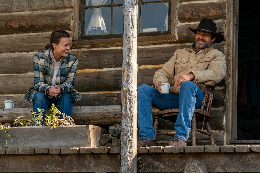 This image released by Focus Features shows Demián Bichir, right, and Robin Wright in a...