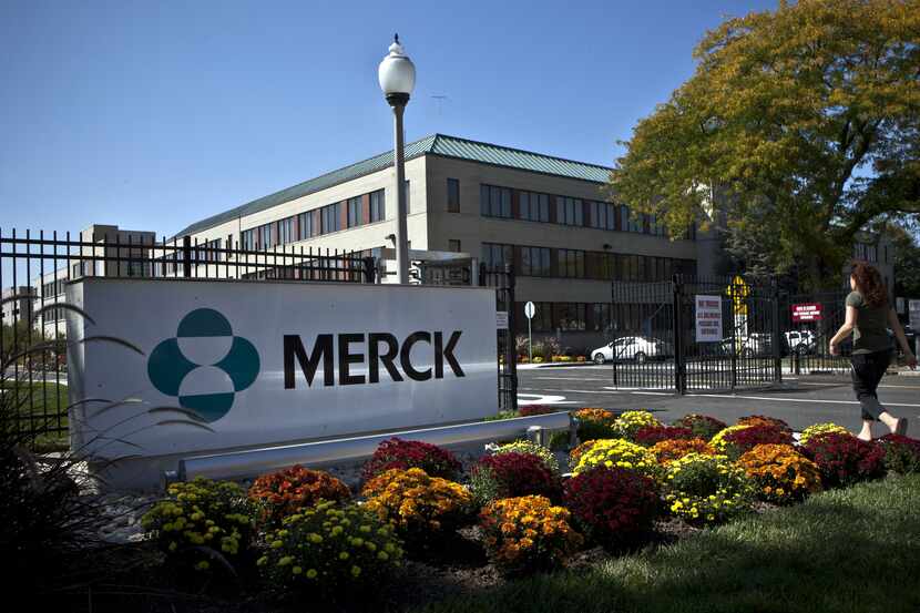 A Merck sign stands in front of the company's building on October 2, 2013 in Summit, New...