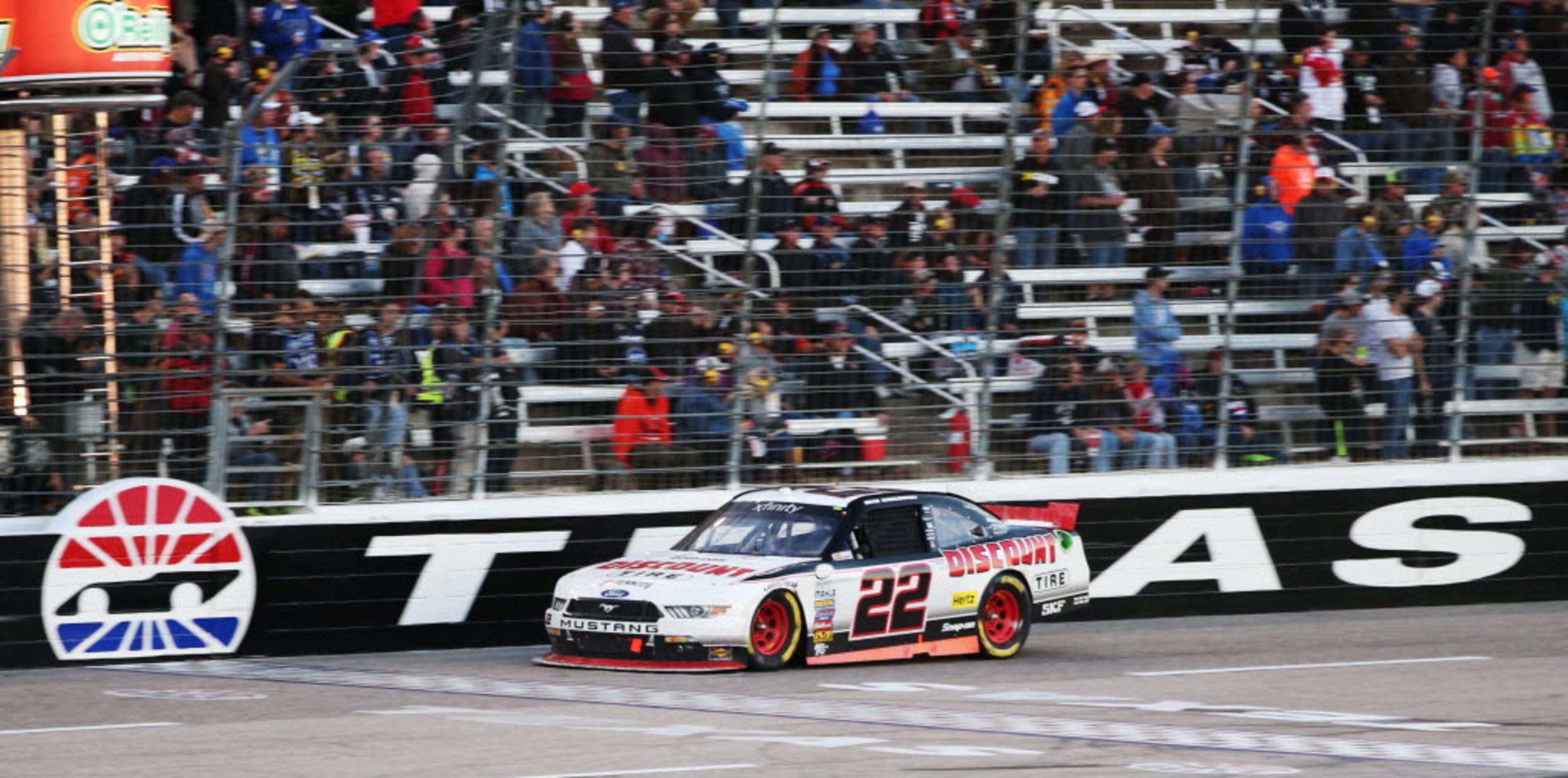 Brad Keselowski (22) during the NASCAR XFINITY SERIES 11th Annual O'Reilly Auto Parts...