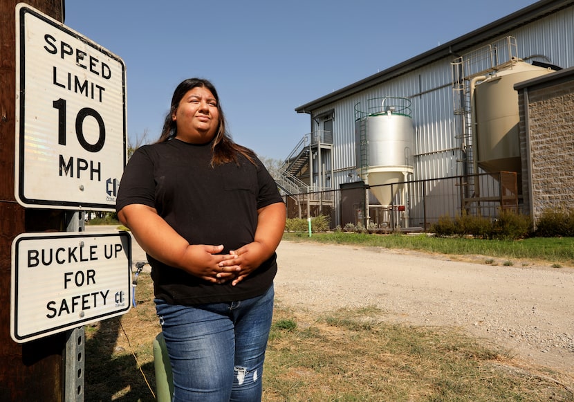 Jessica Herrera poses for a photograph in her in McKinney, TX, neighborhood on Aug 25, 2023....