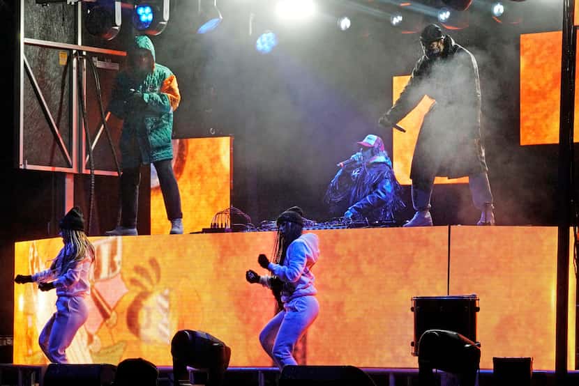 Major Lazer braved the frigid weather to perform at Coyote Drive-In in Fort Worth.