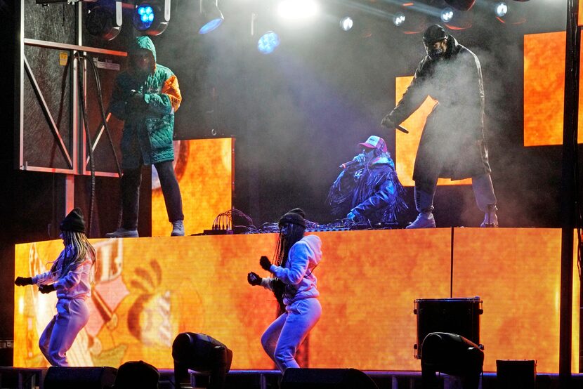 Major Lazer braved the frigid weather to perform at Coyote Drive-In in Fort Worth.