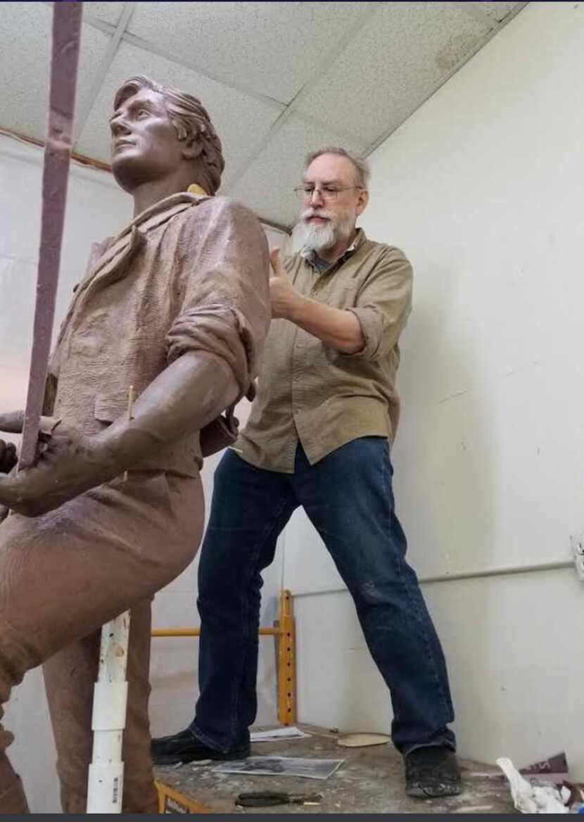Richland Hills sculptor Deran Wright had considered a statute honoring the Jones family and...