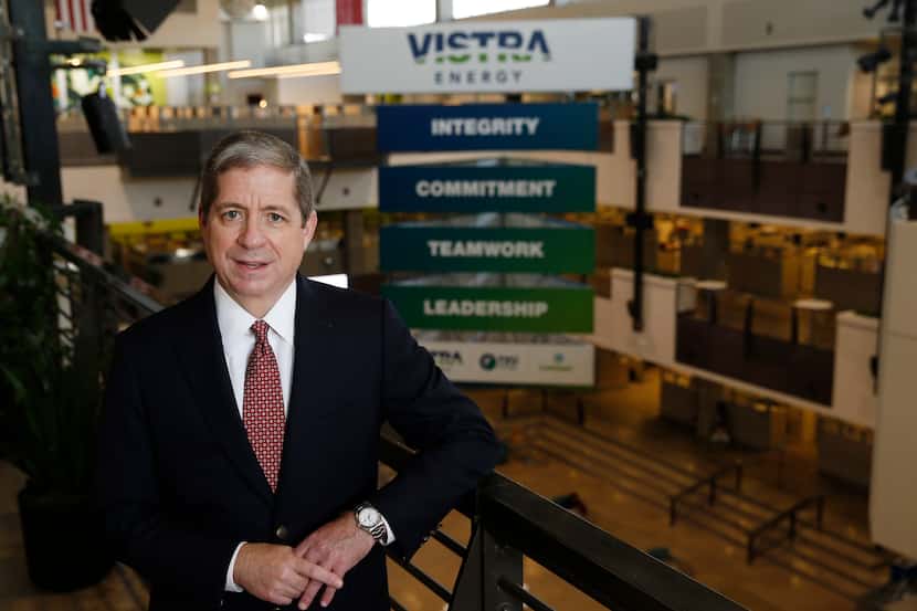 Curt Morgan, CEO of Vistra Corp., at the company's Irving headquarters last fall. The power...