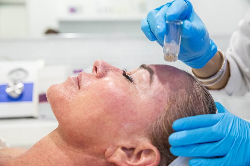 Does AquaGold micro-needling hurt? It doesn't feel good, says Jennifer Bianchi during the...