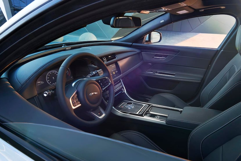 
The interior of the 2015 Jaguar XF 3.0 Sport maintains a sense of European elegance but...