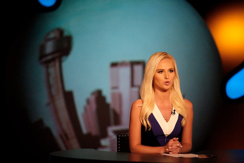 Tomi Lahren appears on camera during a taping of her show in Irving. Lahren, 24, is a rising...