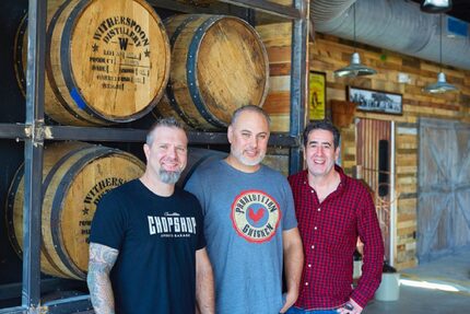 Prohibition Chicken's owners are, from left, Sean Clavir, Josh Babb and chef Roger Kaplan. 