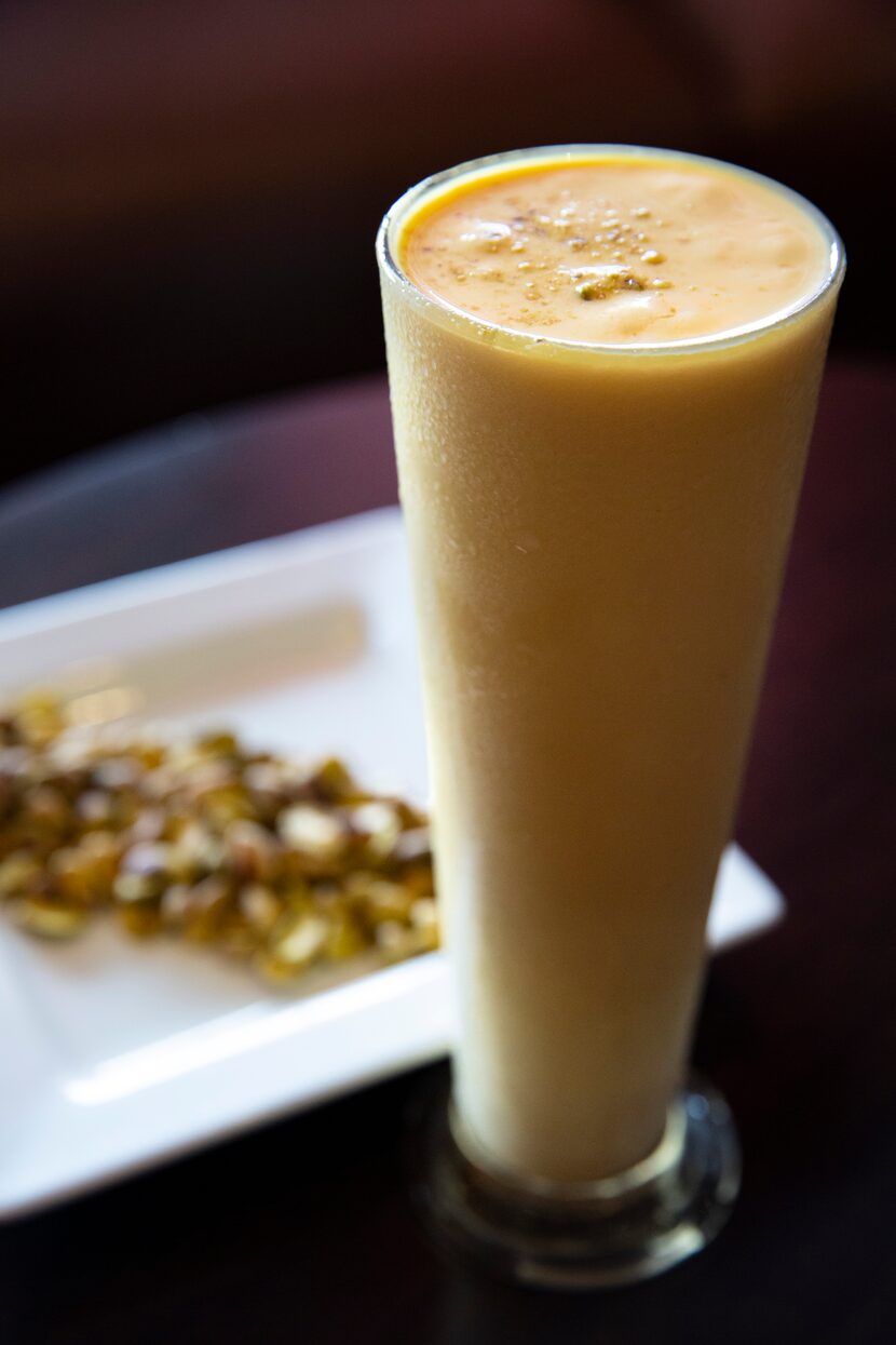 Mango lassi at India Palace in North Dallas