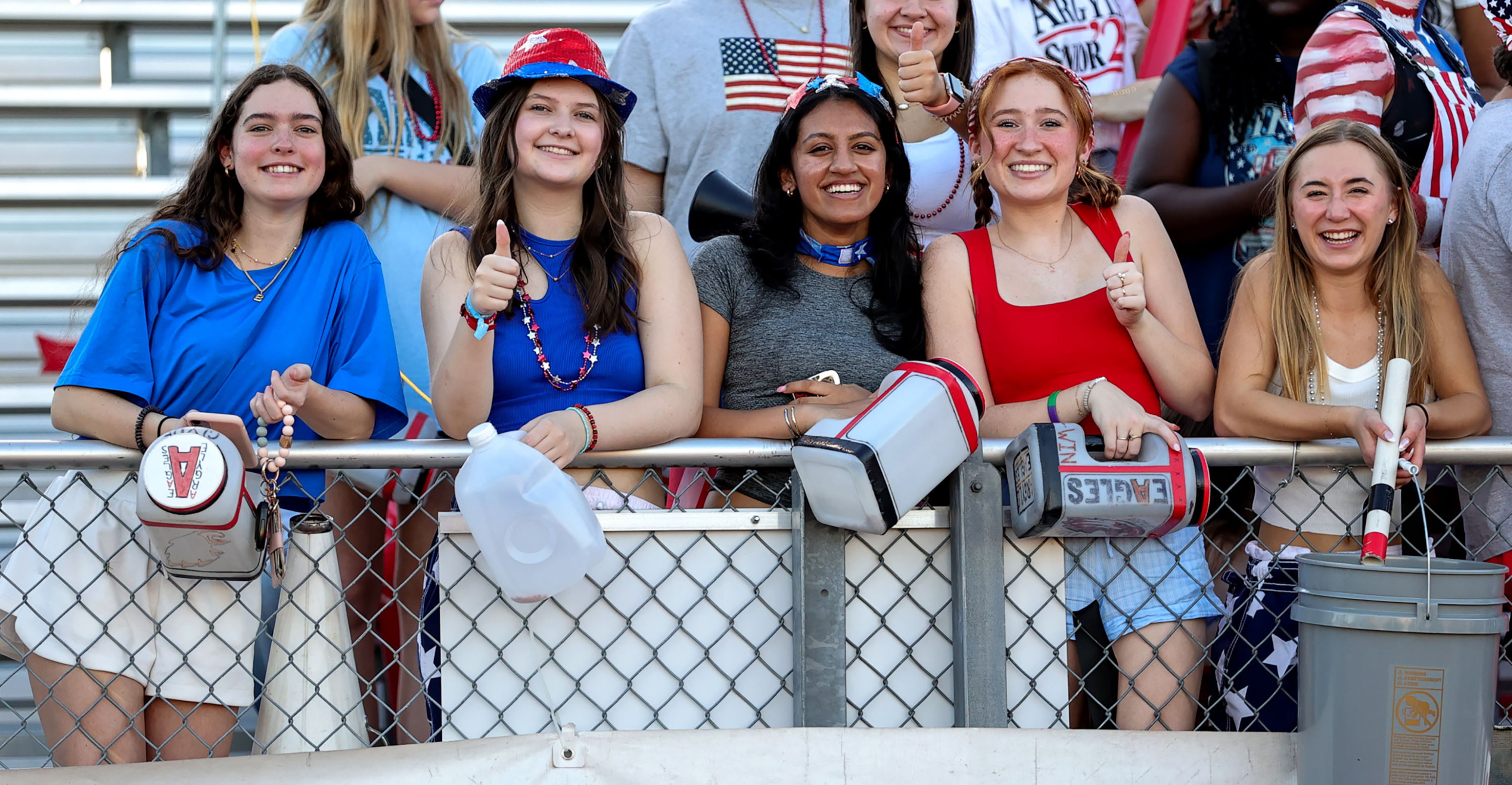 The Argyle students are ready for the game against Colleyville Heritage in a District 3-5A...