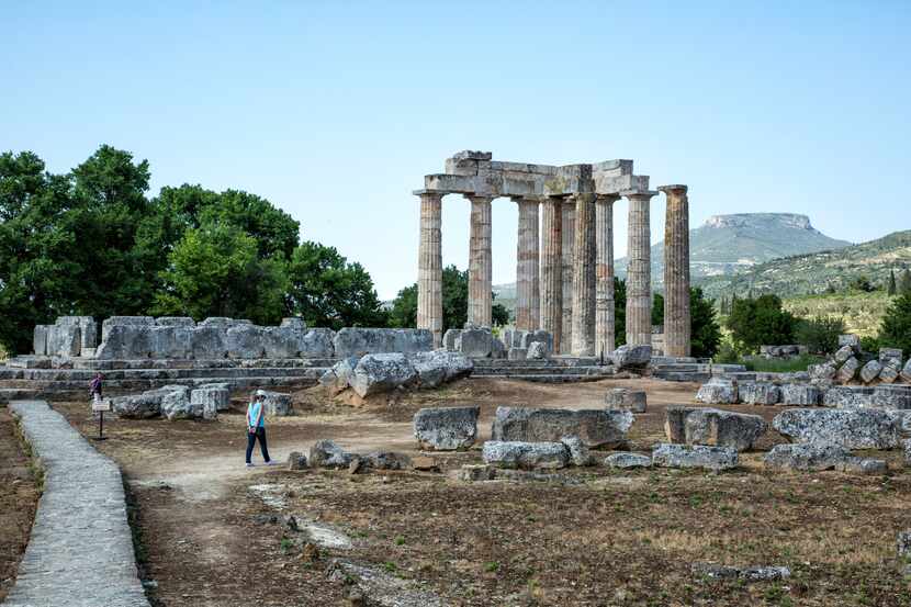 At Ancient Nemea it's possible to walk right up to the columns remaining from the Temple of...