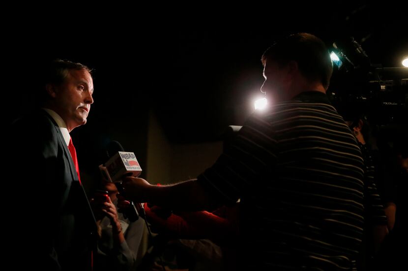 Texas Attorney General Ken Paxton spoke to the media after The Online Safety Roadshow in...