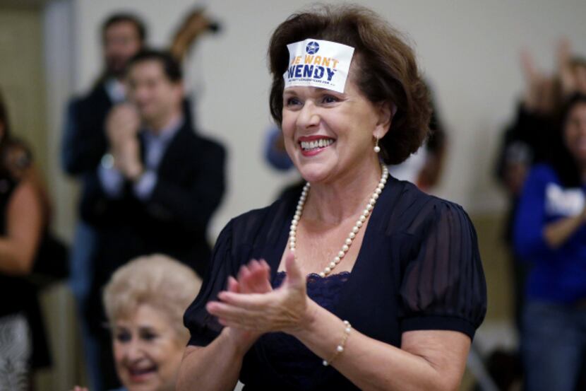 Mirtha de la Torre was sticking with Wendy Davis as she and others gathered in San Antonio...