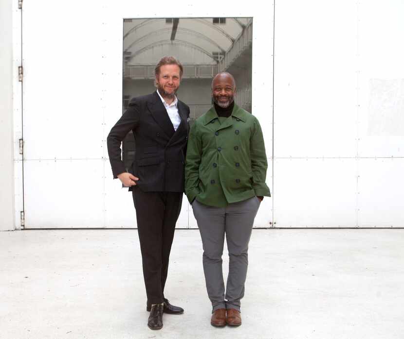 From left, Icelandic artist Ragnar Kjartansson and Chicago-based artist Theaster Gates at...