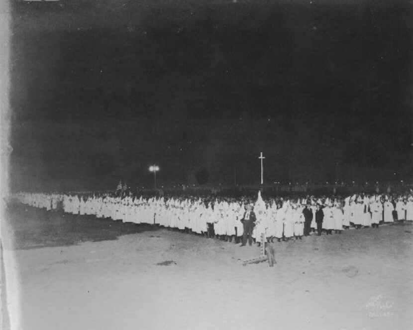 A Ku Klux Klan gathering at the Texas State Fair in 1923. 