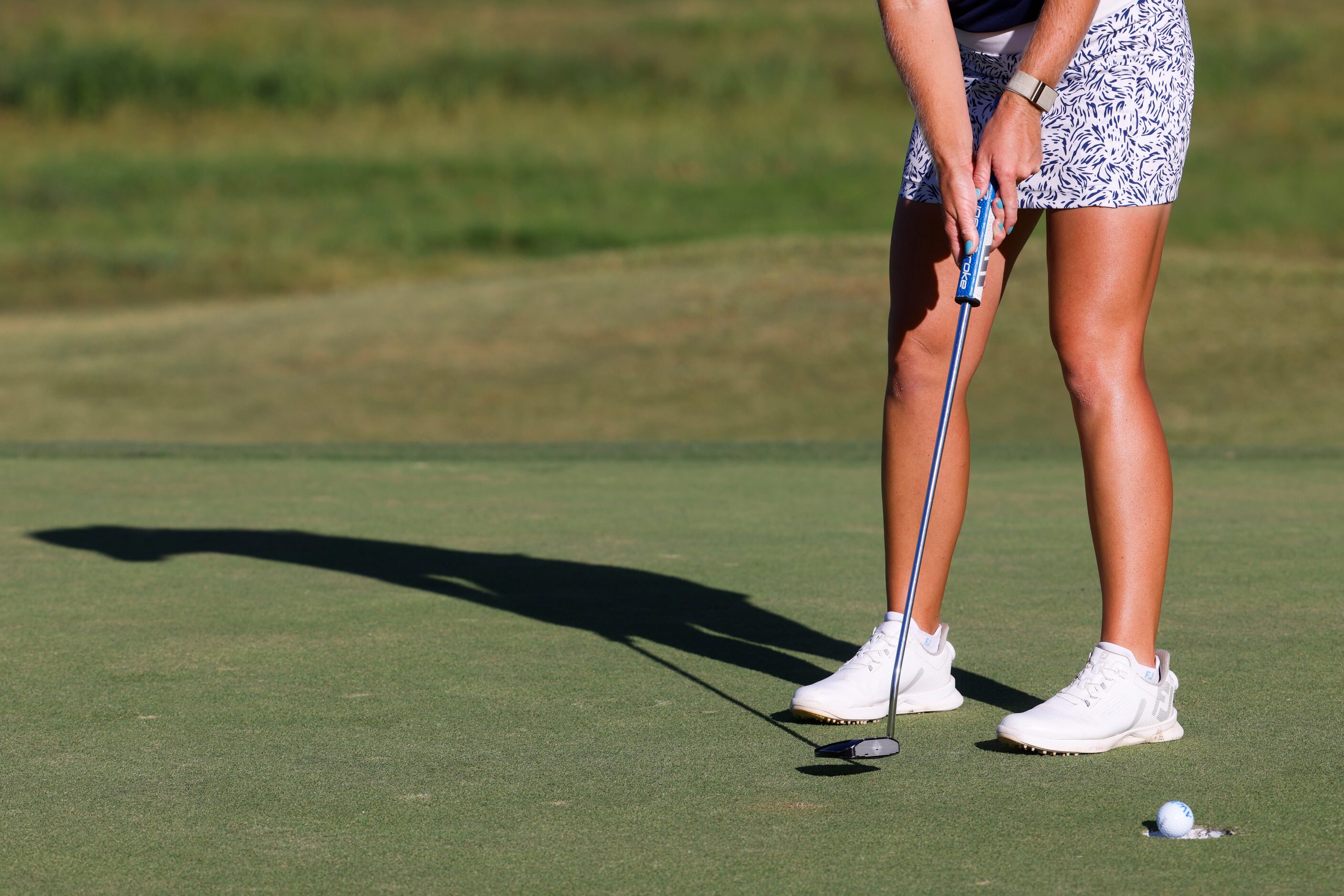 Maddie Szeryk on Canada putts on the fifth green during the first round of The Ascendant...