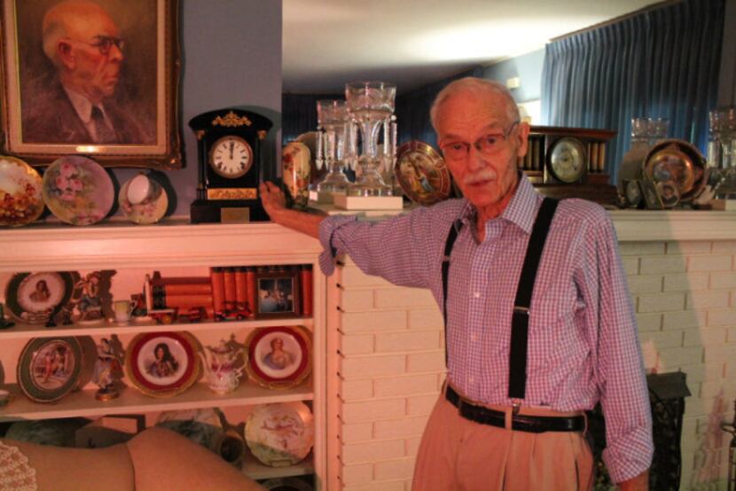 Dr. Clay W. Gilbert's favorite heirlooms in his historic home is his grandfather's clock.