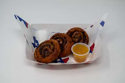 Deep Fried Honey Butter Brisket Swirls, available for the first time at the State Fair of...