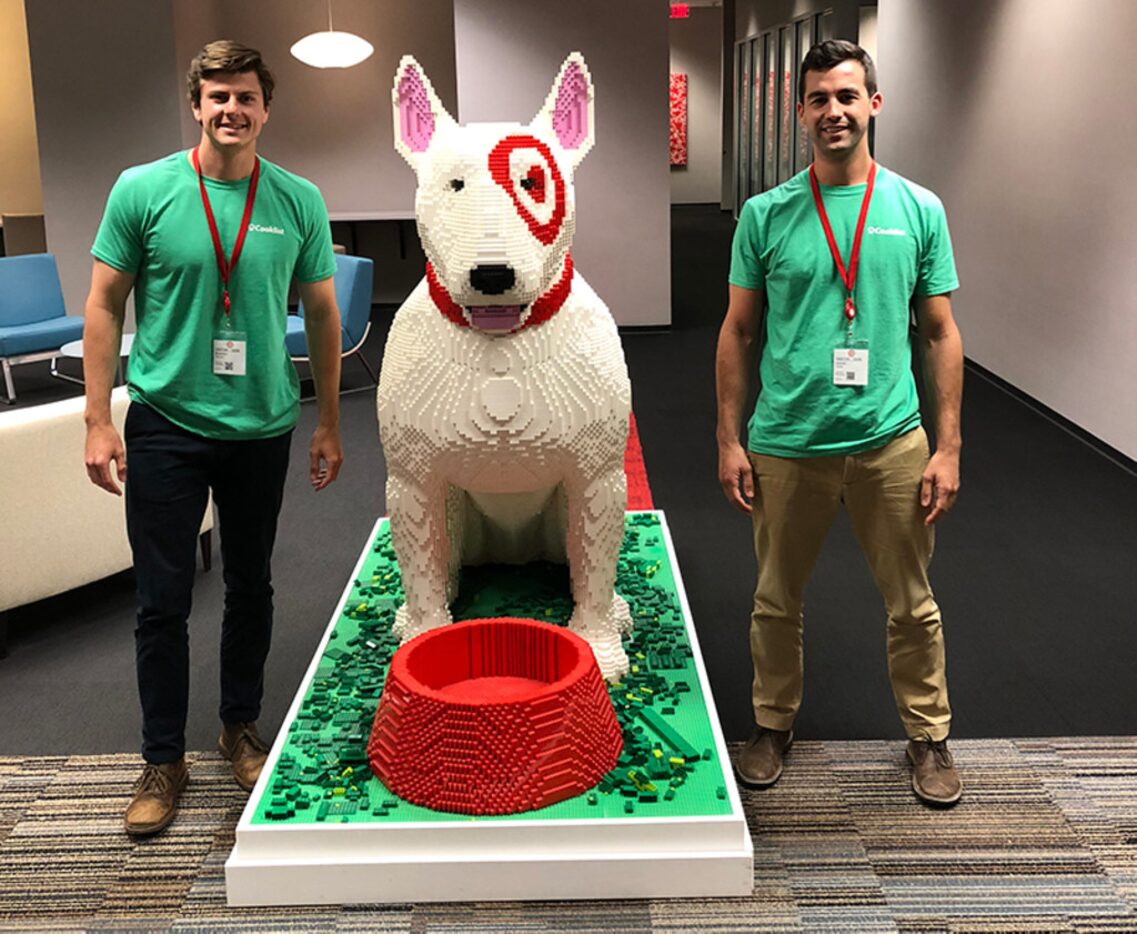 Dallas-based Cooklist co-founders Brandon Warman (left) and Daniel Vitiello at Target's...