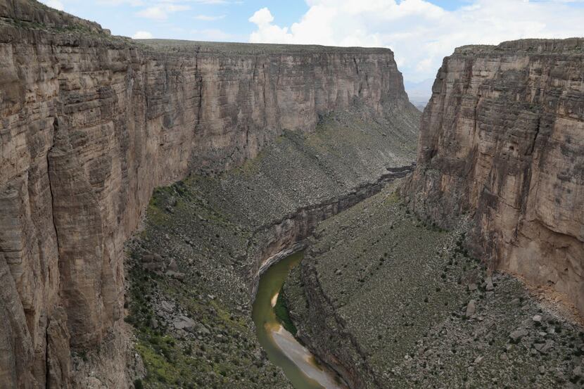 The Rio Grande forms the U.S.-Mexico border while winding through the Santa Elena Canyon in...