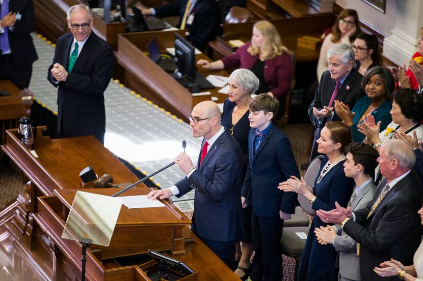 Speaker of the House Dennis Bonnen of Angleton speaks during a session. With one week left...