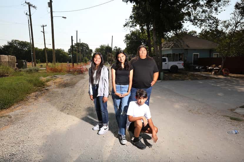 12-year-old Jordyn Tapia, left, 16-year-old Jayden Tapia, 10-year-old Adrien Tapia, and...