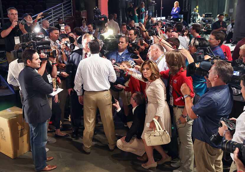  CLEVELAND, OH - AUGUST 06: Republican presidential candidate Sen. Ted Cruz (R-TX), is...