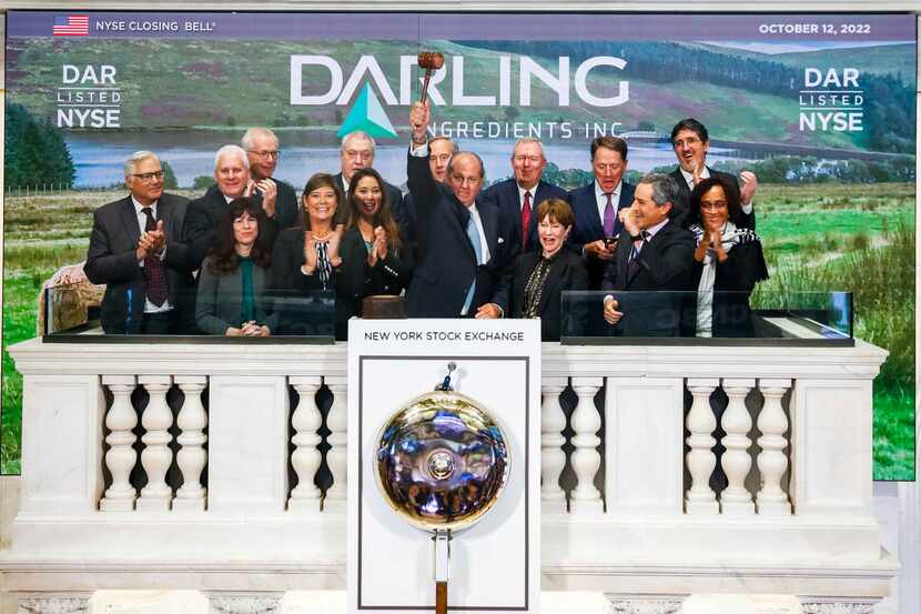 CEO Randall C. Stuewe and other executives of Darling Ingredients rang the closing bell Oct....