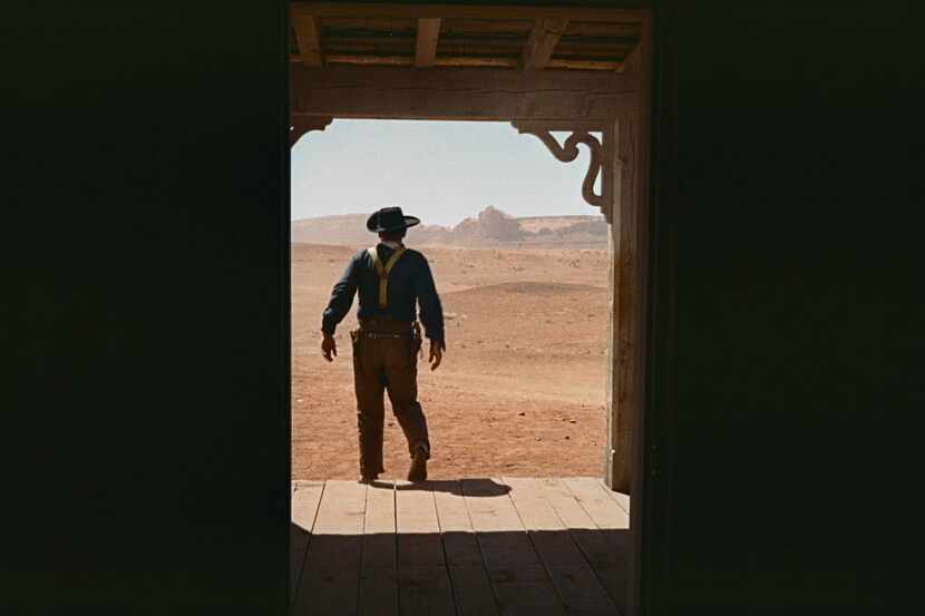 Doomed to wander: John Wayne in "The Searchers." shown in a scene from the 1956 film "The...