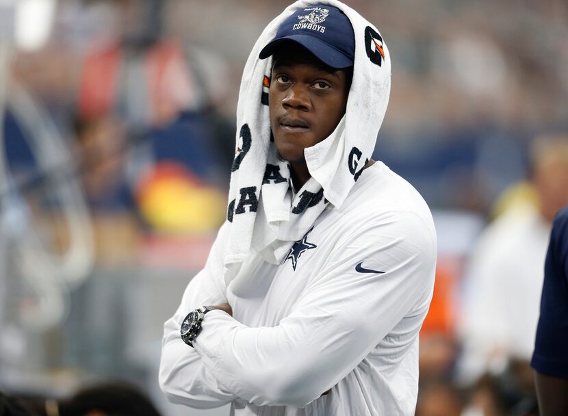 FILE - In this Sept. 27, 2015, file photo, Dallas Cowboys defensive end Randy Gregory...