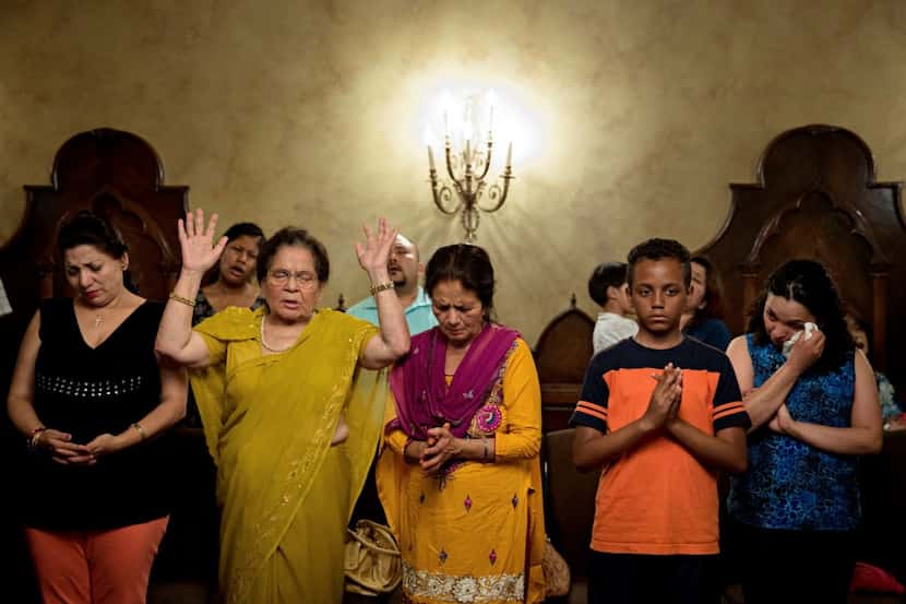  (From left) Laxmi Shristha, Marium Chhetri, Gayatri Sharma, Talence Dhakal and his mother,...