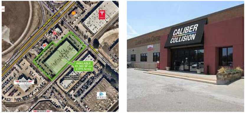 CBRE is marketing the empty former Caliber Collision building just south of Love Field.