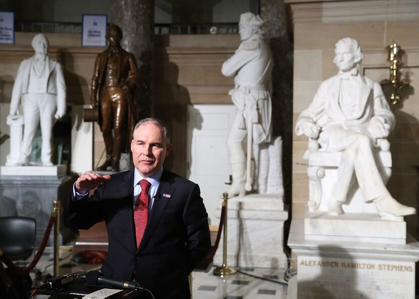 WASHINGTON, DC - Feb. 28, 2017:  EPA Administrator Scott Pruitt does a television interview...