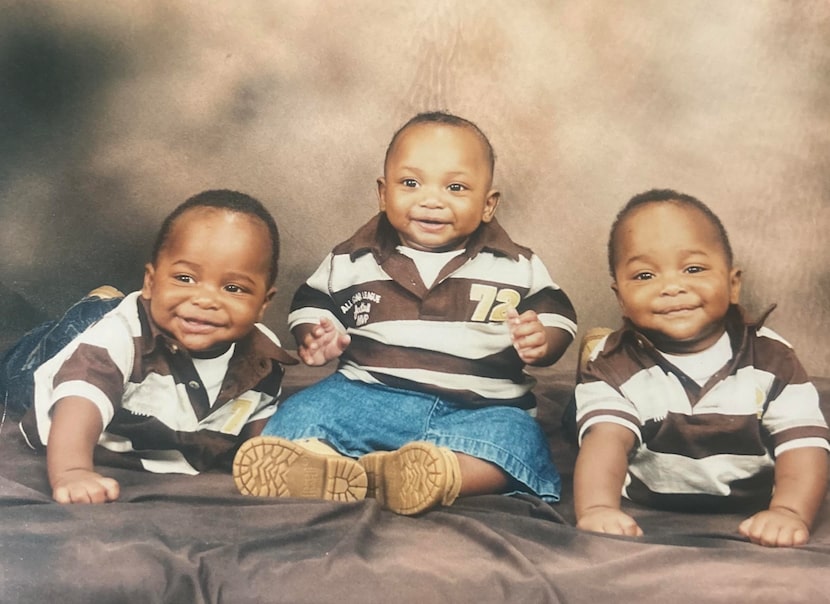 From left to right: Jordan, Isaiah and Devin Coleman as babies.