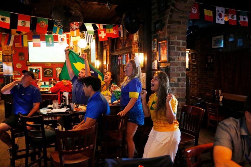 It's breakfastime in Dallas, but these FIFA World Cup fans have been up since before dawn:...