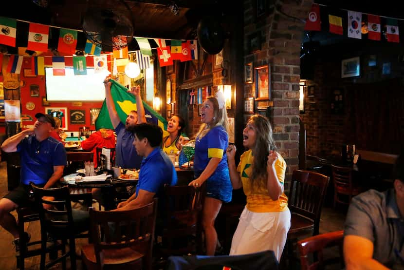 It's breakfastime in Dallas, but these FIFA World Cup fans have been up since before dawn:...