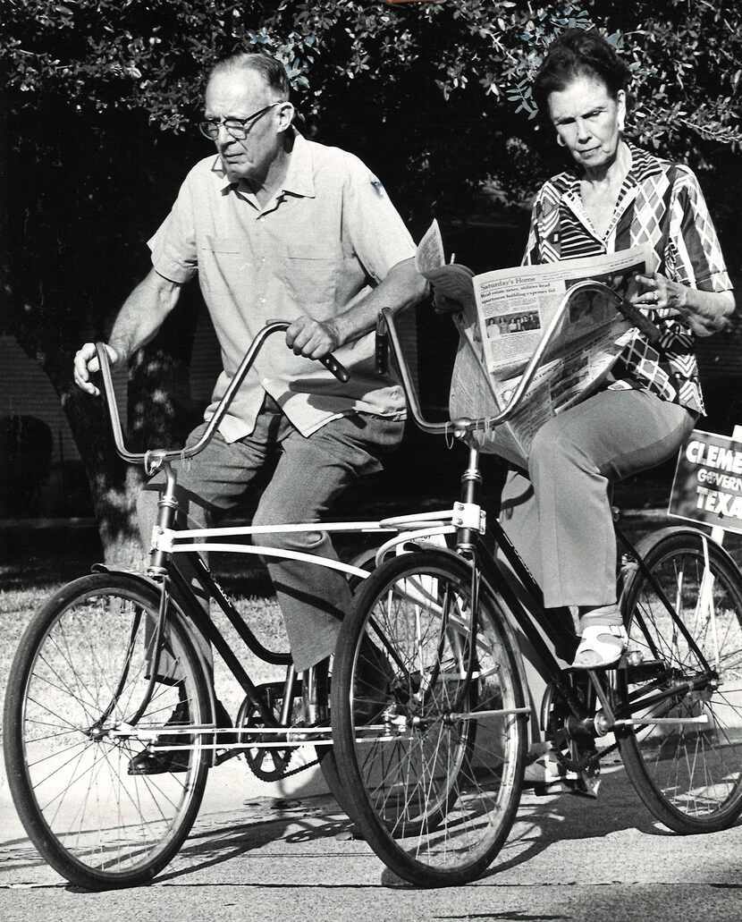 Oct. 26, 1978: Mr. and Mrs. M.T. Green, both in their 70s, take an exercise ride on their...