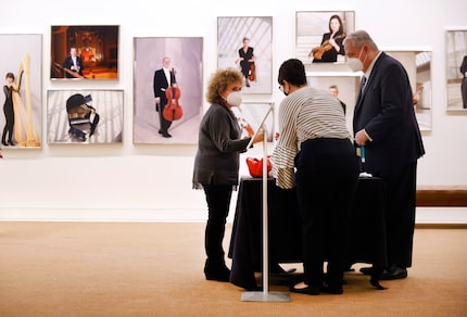 Longtime Dallas Symphony season ticket holder Iris Podolsky shows her COVID-19 vaccination...