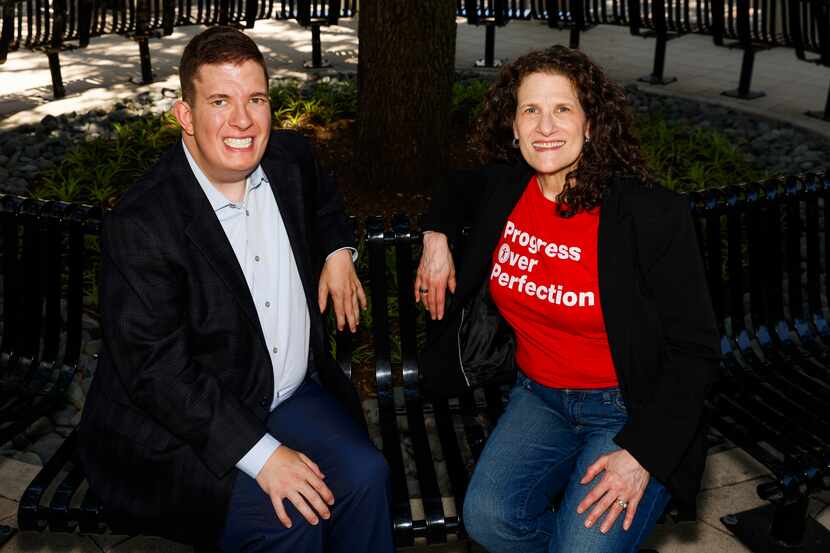 Plano residents Meryl Evans and Dylan Rafaty pose for a portrait on Thursday, June 8, 2023,...