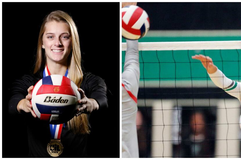 Left: Hebron's Kylee McLaughlin. Right: Southlake Carroll's Haley Hallgren
