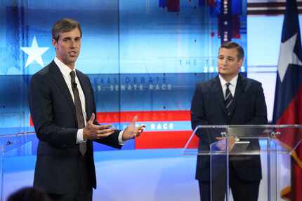 U.S. Rep. Beto O'Rourke (left), D-El Paso, and U.S. Sen. Ted Cruz, R-Texas, debated Oct. 16...