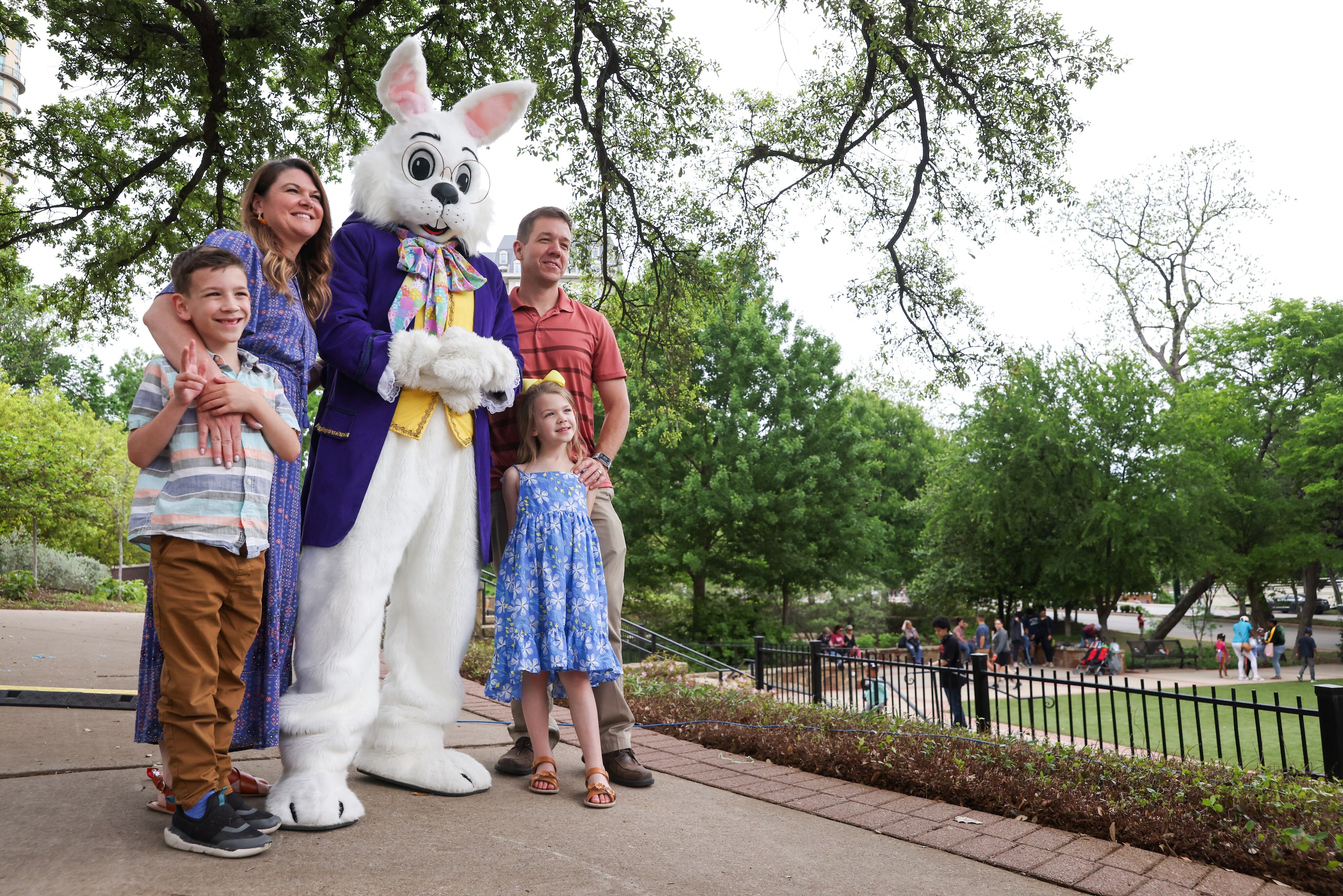 Hudson Williams (left), 7, Heather Williams, Bailey Williams, 6, and Brian Williams (right)...