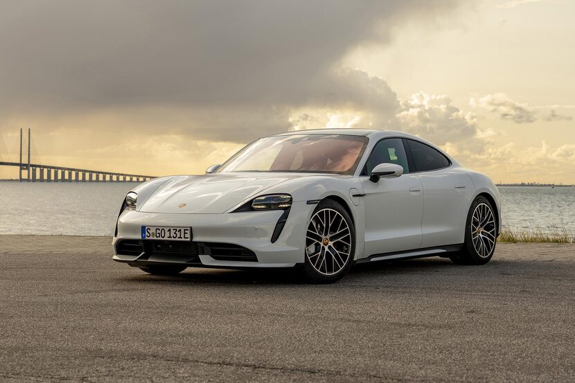 The 2020 Porsche Taycan, Porsche's first all-electric car. (Porsche/TNS)