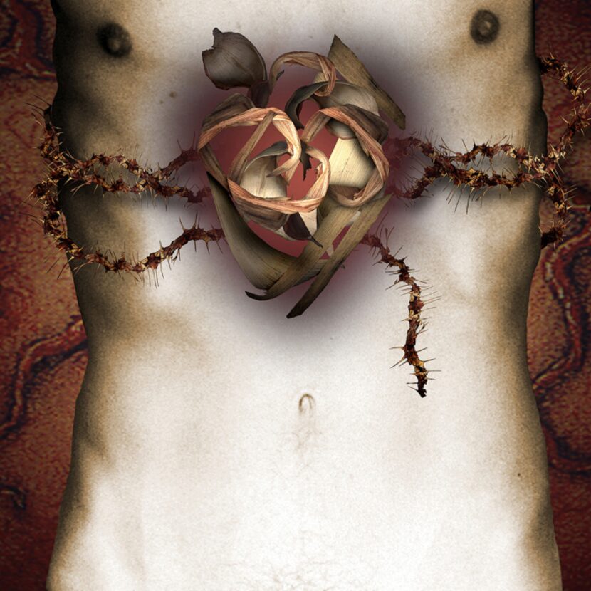 "Corazón Sagrado" - Archival pigment print by Andrew Ortiz, part of the "El Corazon" (accent...