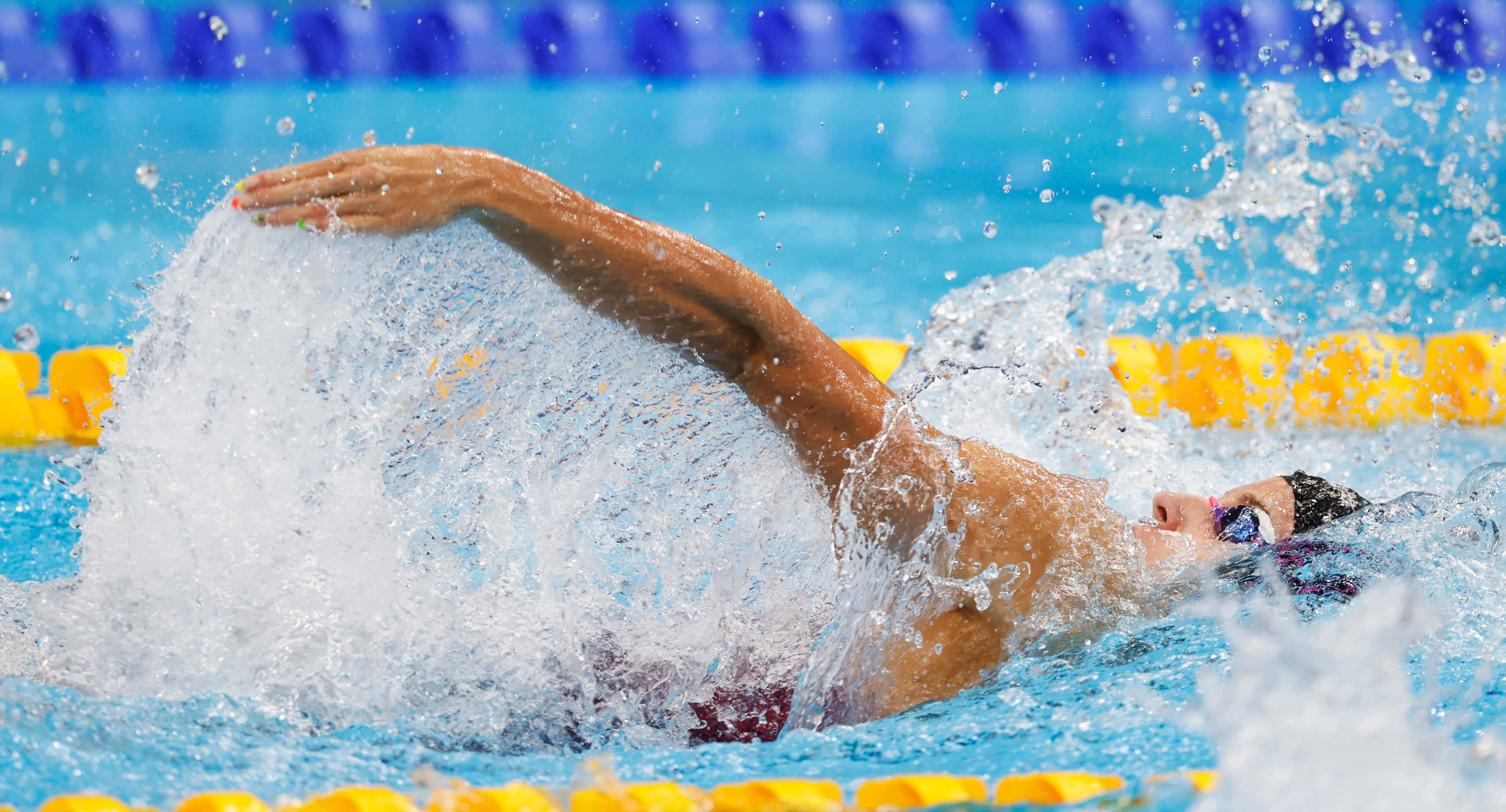 USA’s Regan Smith competes in the women’s 4x100 medley relay during the postponed 2020 Tokyo...