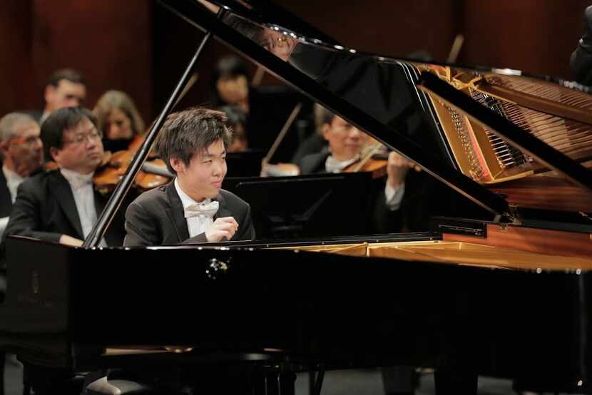 Pianist Yutong Sun performs with conductor Nicholas McGegan and the Fort Worth Symphony...