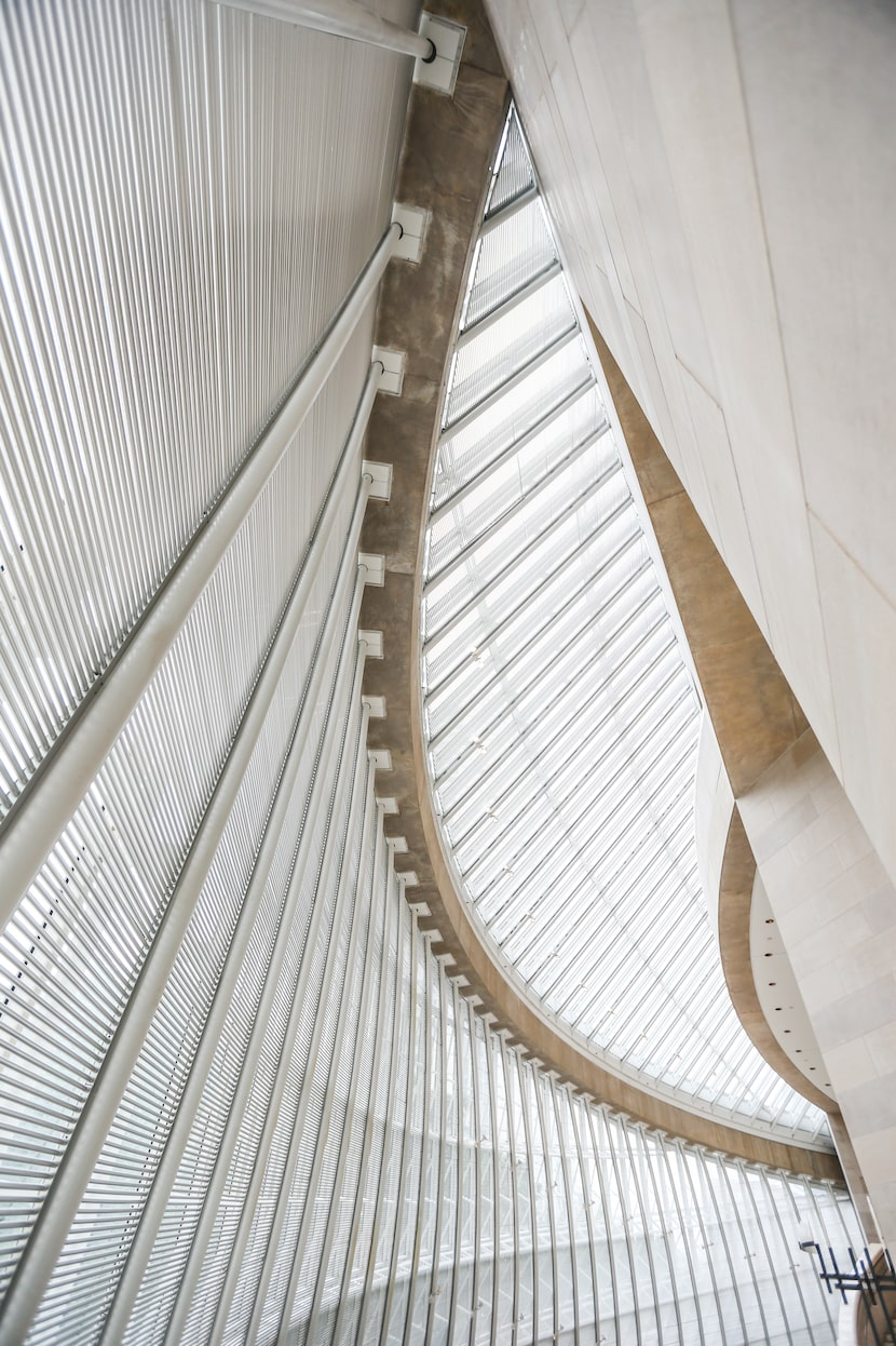 The lobby of the Meyerson Symphony Center, seen on May 22, 2019.