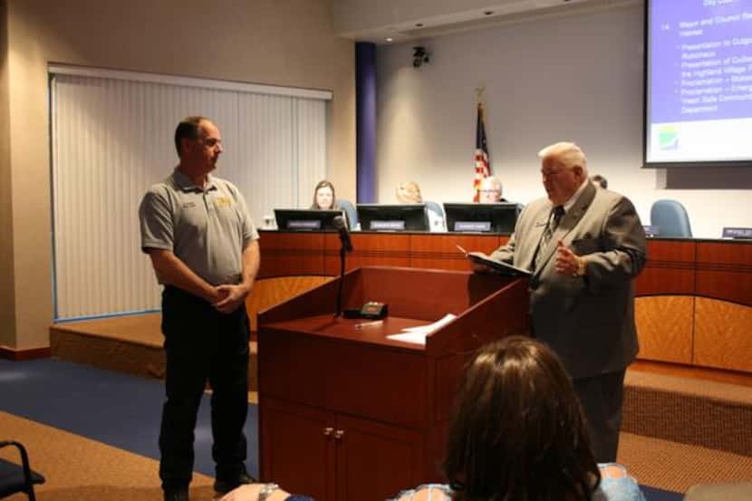 Mayor Patrick Davis said a few words at Tuesday’s Highland Village City Council meeting...